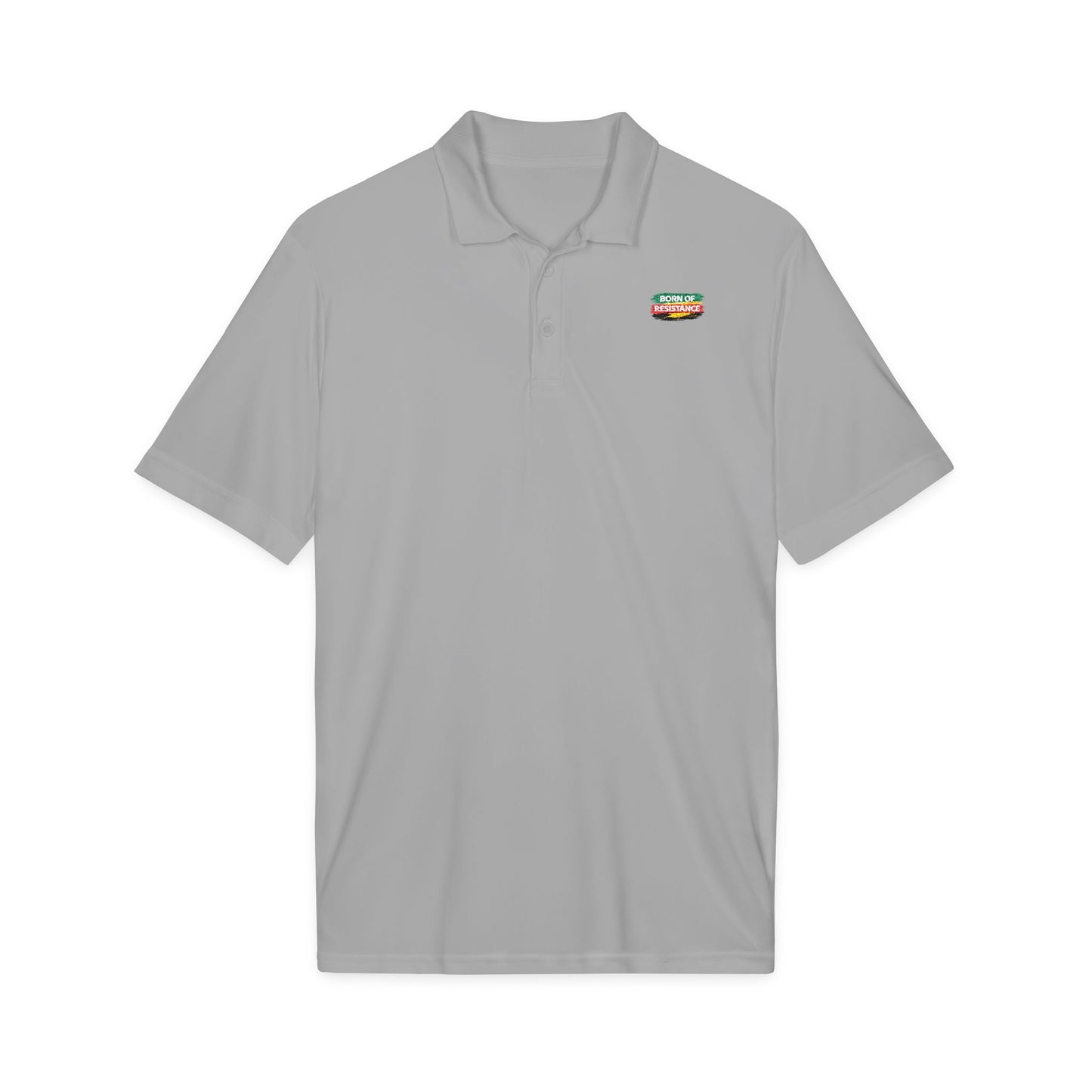 White Polo Shirt with Colorful Sandwich Logo - Embroidered Casual Work Polo