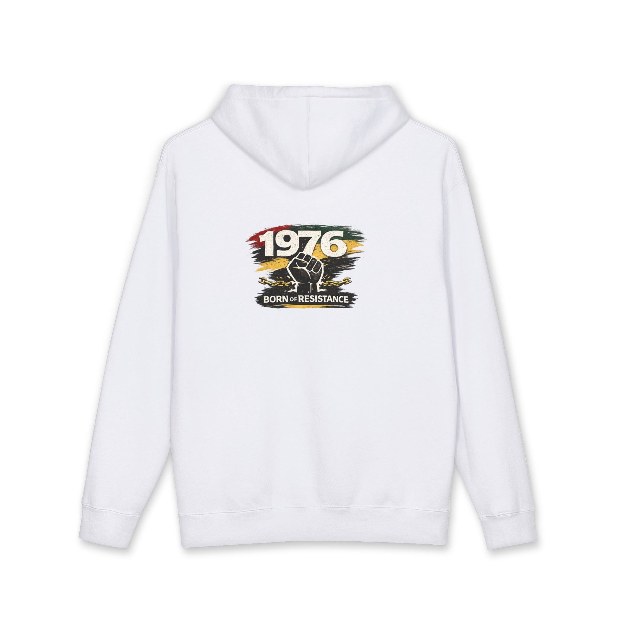 1976 Born to Resist Hoodie – Retro Fist Graphic Sweatshirt