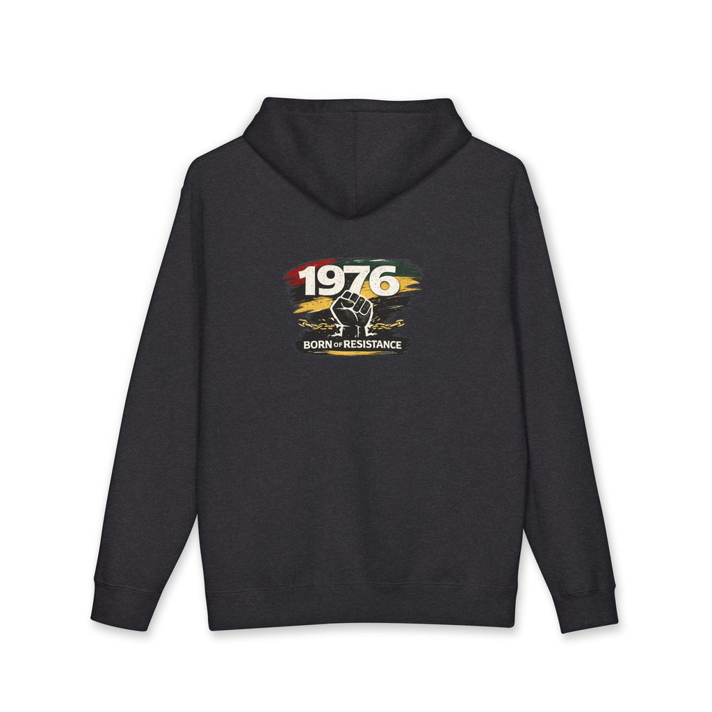 1976 Born to Resist Hoodie – Retro Fist Graphic Sweatshirt