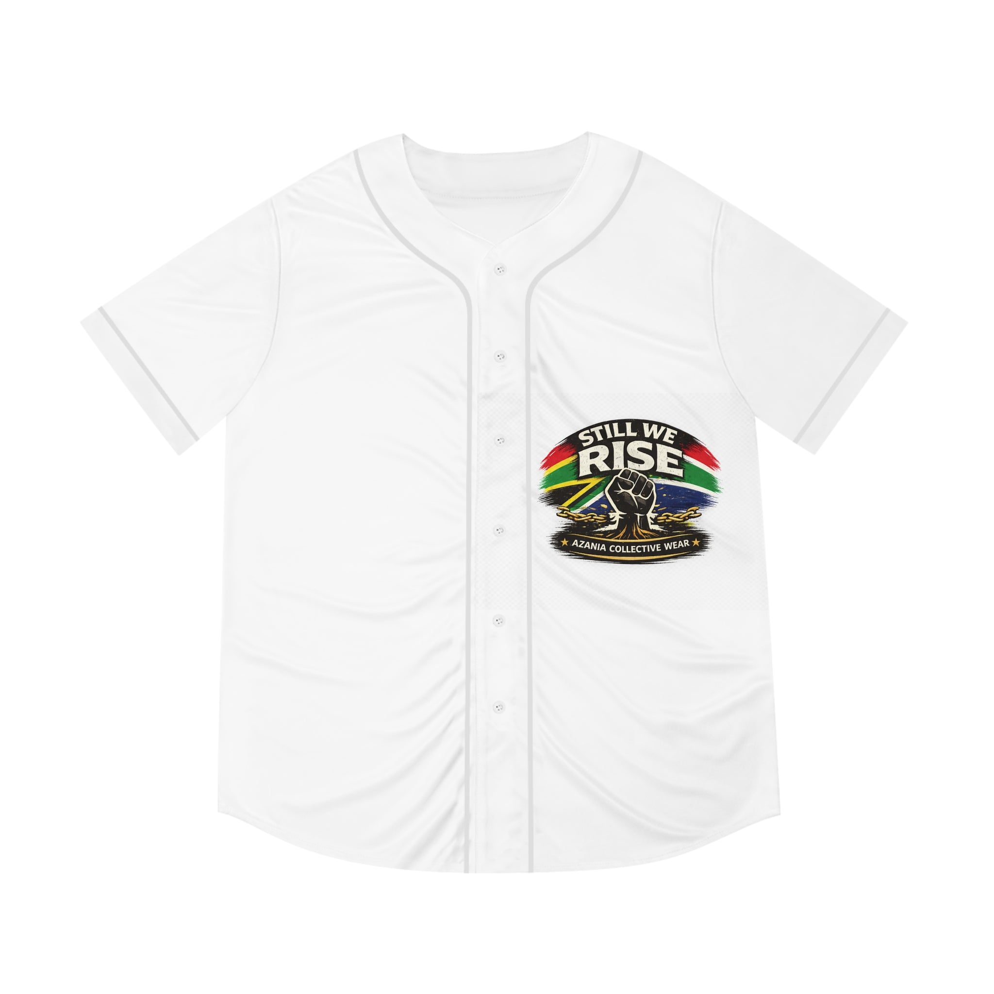 Still We Rise Baseball Jersey — Black Power Fist South Africa Pride