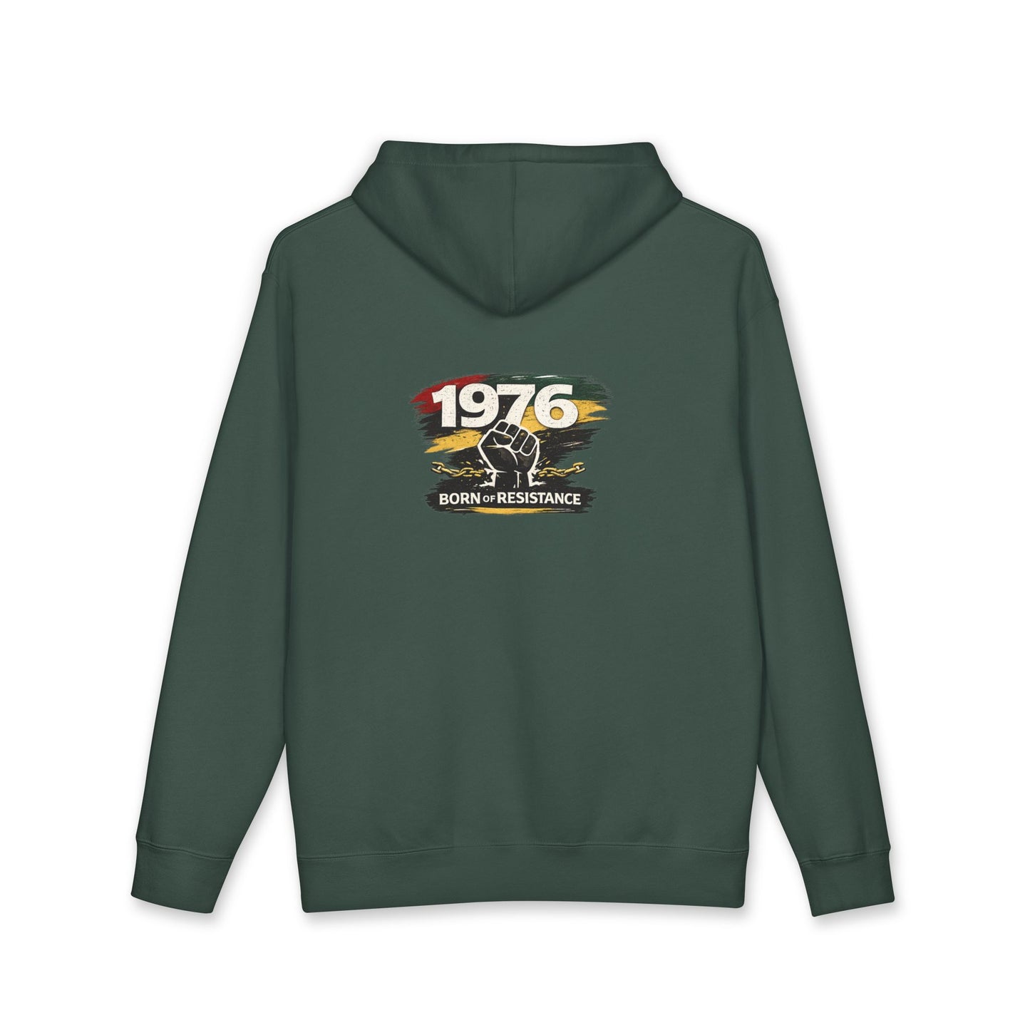 1976 Born to Resist Hoodie – Retro Fist Graphic Sweatshirt