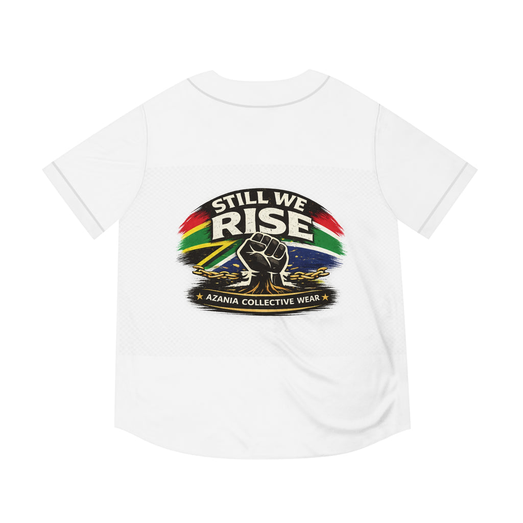 Still We Rise Baseball Jersey — Black Power Fist South Africa Pride