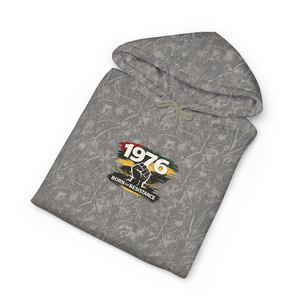 1976 Born to Resist Hoodie – Retro Fist Graphic Sweatshirt