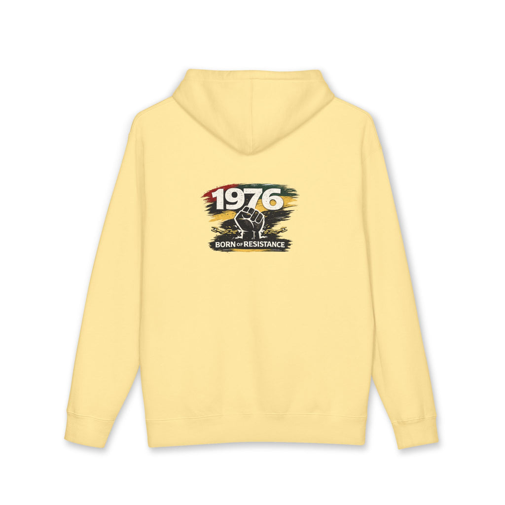 1976 Born to Resist Hoodie – Retro Fist Graphic Sweatshirt