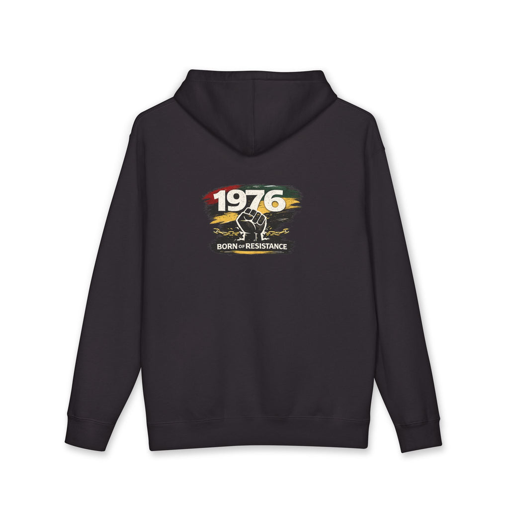 1976 Born to Resist Hoodie – Retro Fist Graphic Sweatshirt