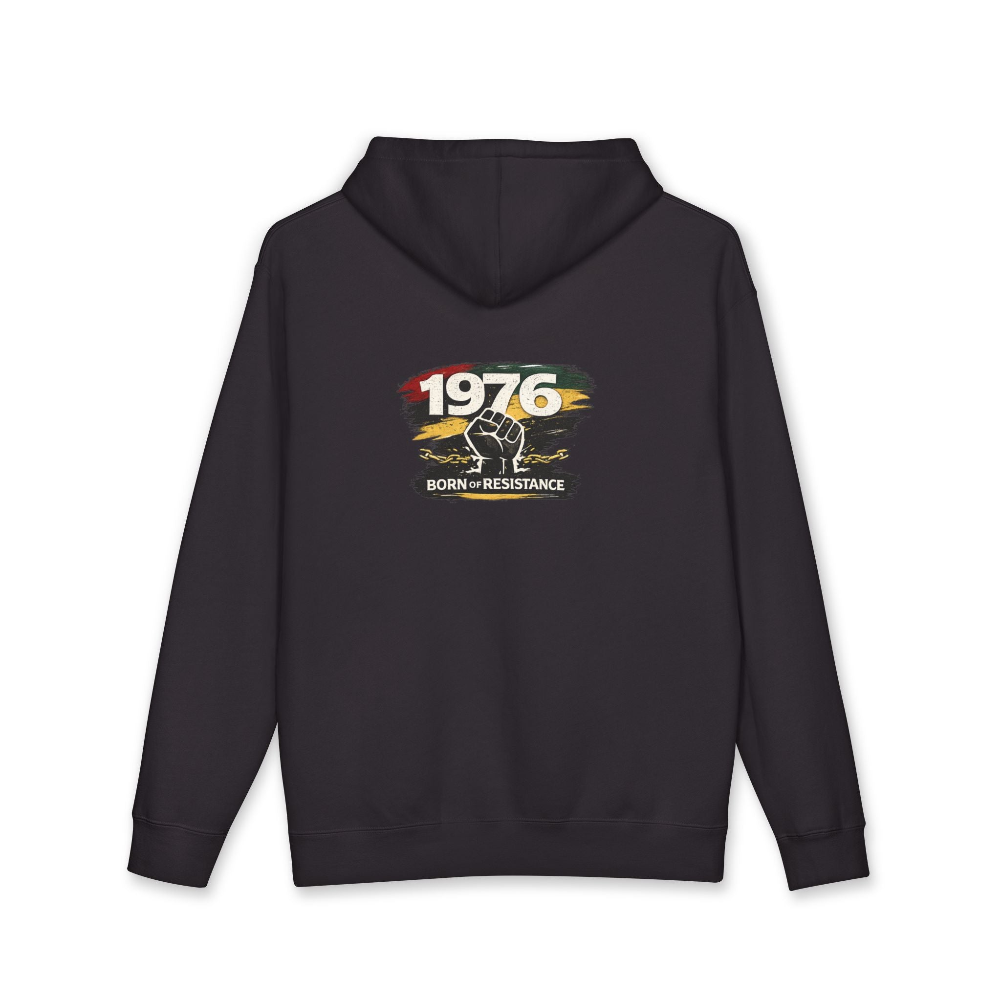 1976 Born to Resist Hoodie – Retro Fist Graphic Sweatshirt