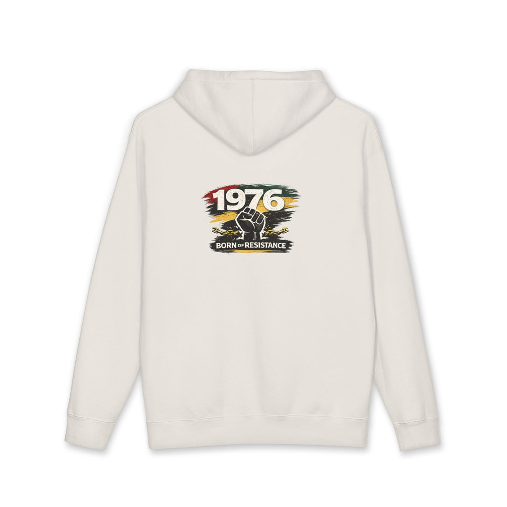 1976 Born to Resist Hoodie – Retro Fist Graphic Sweatshirt