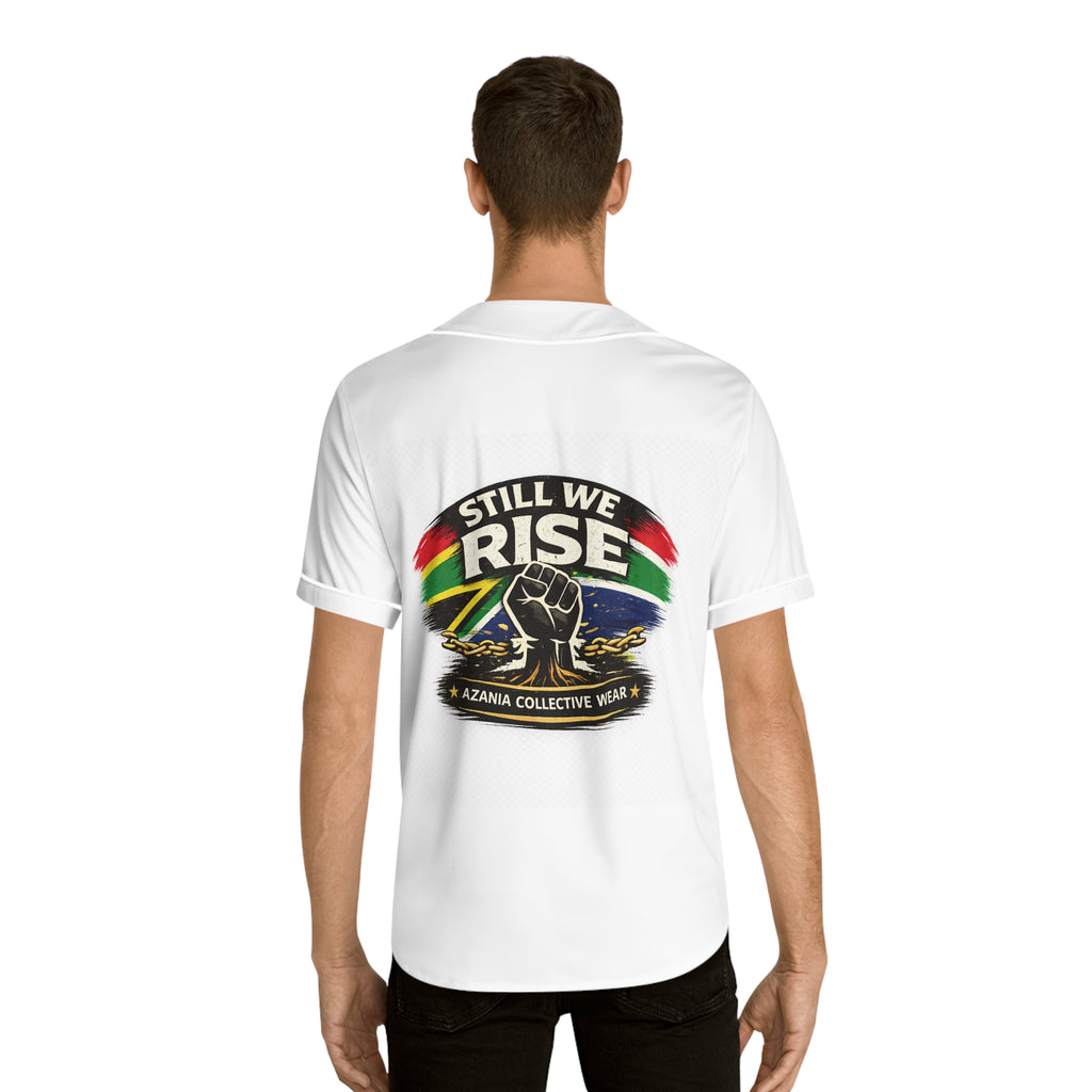 Still We Rise Baseball Jersey — Black Power Fist South Africa Pride