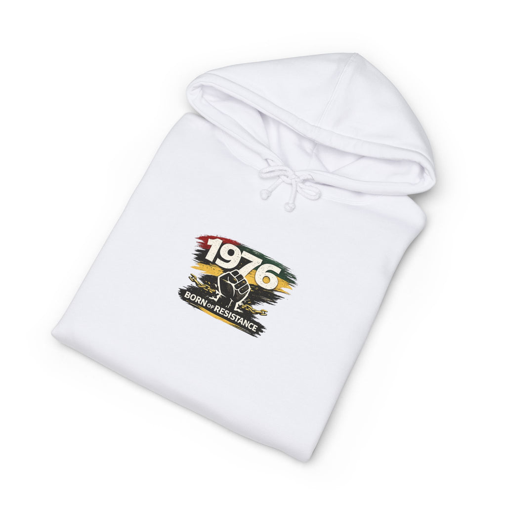 1976 Born to Resist Hoodie – Retro Fist Graphic Sweatshirt