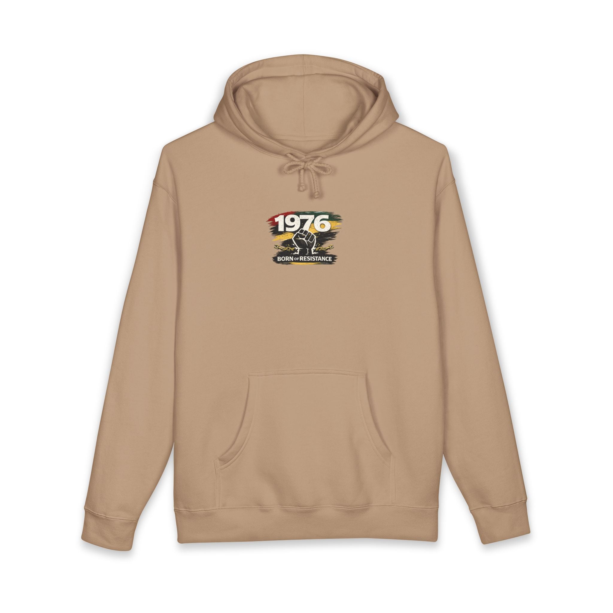 1976 Born to Resist Hoodie – Retro Fist Graphic Sweatshirt