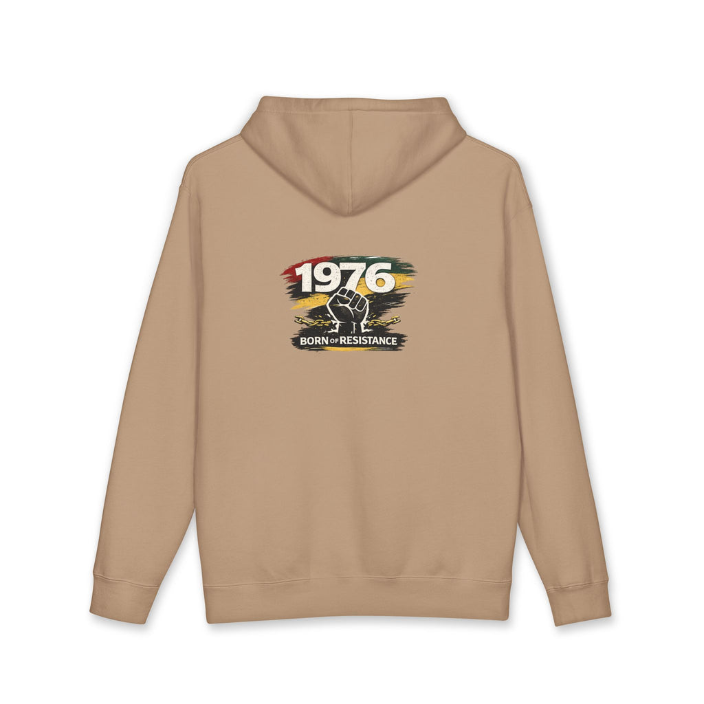1976 Born to Resist Hoodie – Retro Fist Graphic Sweatshirt