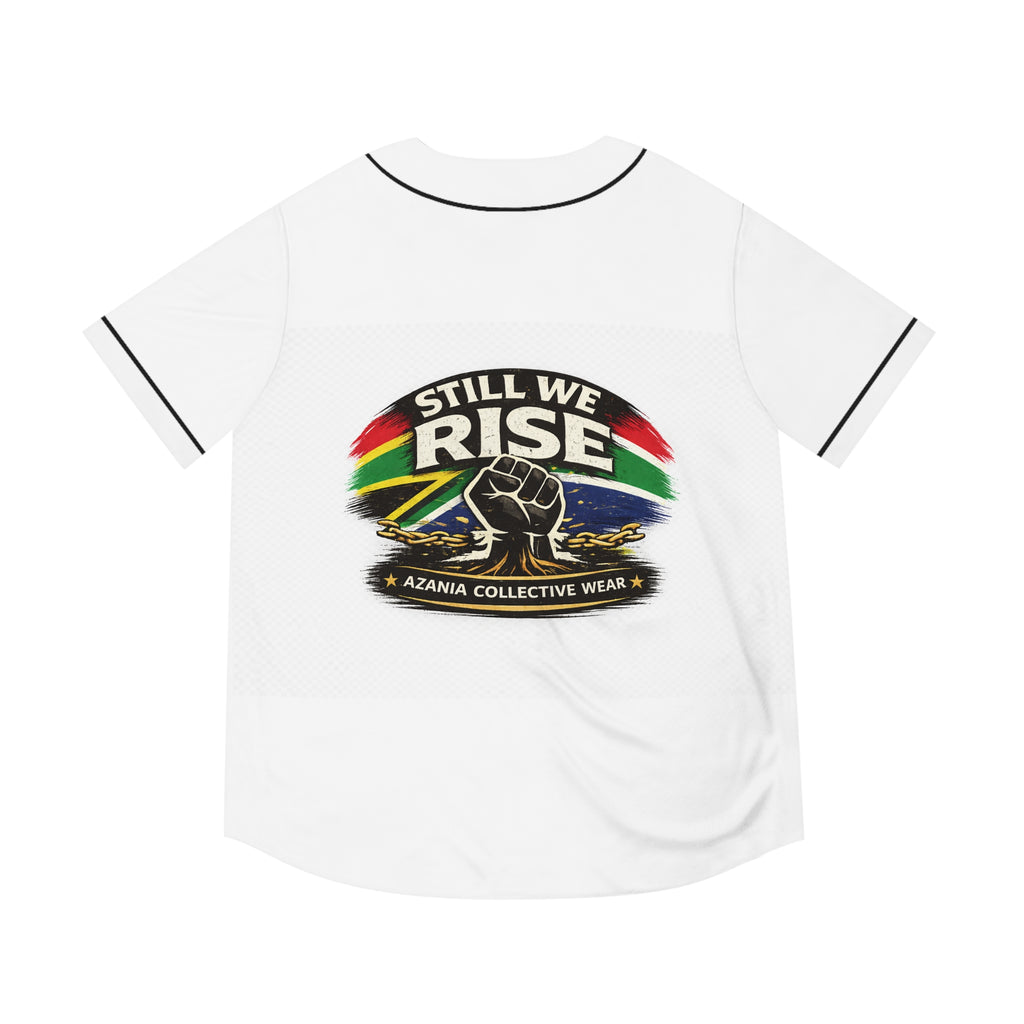Still We Rise Baseball Jersey — Black Power Fist South Africa Pride