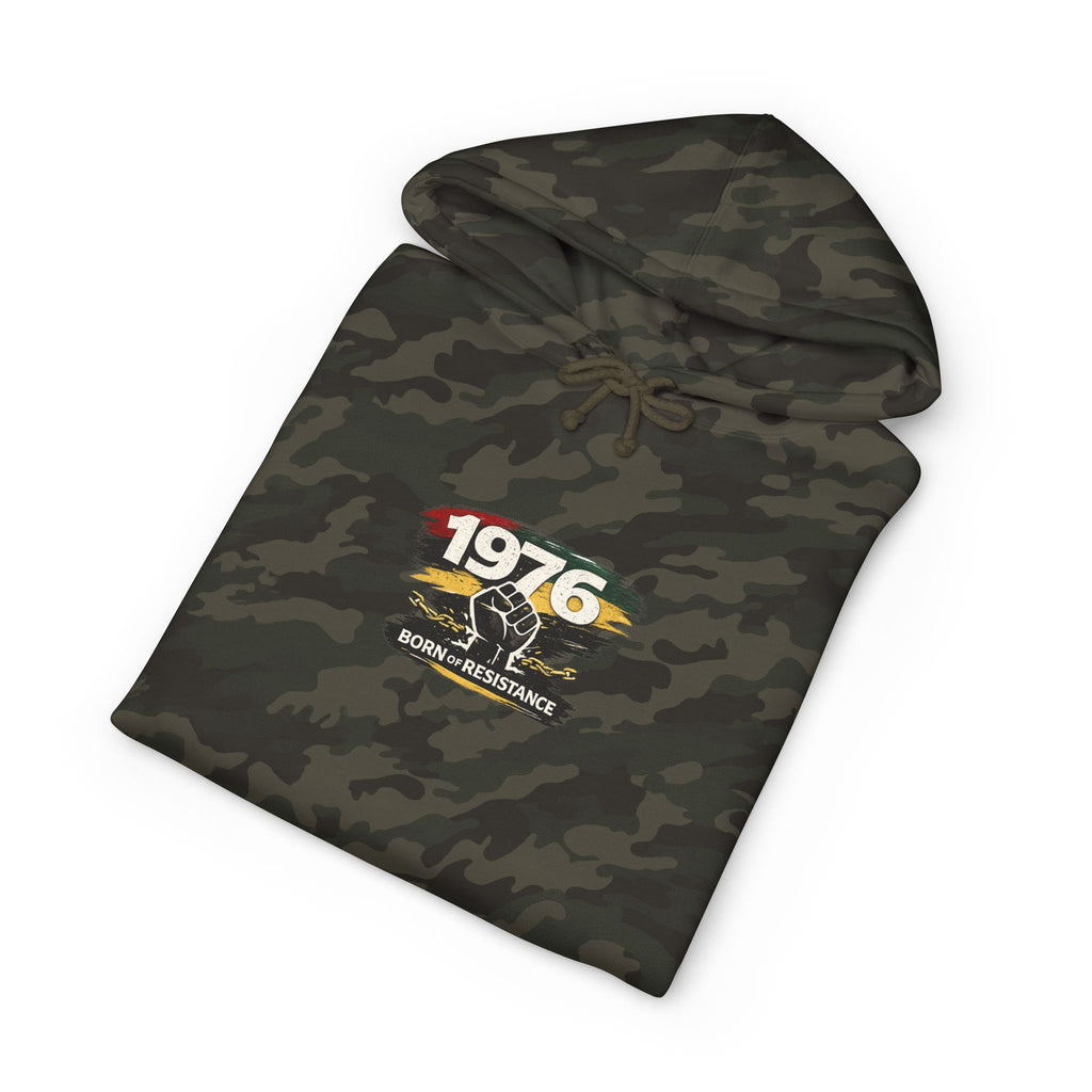 1976 Born to Resist Hoodie – Retro Fist Graphic Sweatshirt