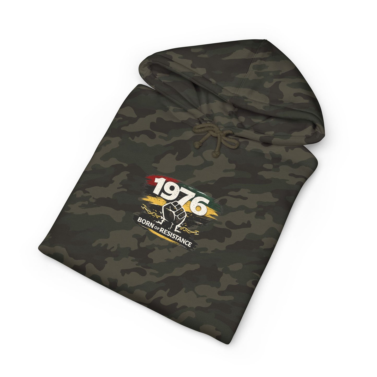1976 Born to Resist Hoodie – Retro Fist Graphic Sweatshirt
