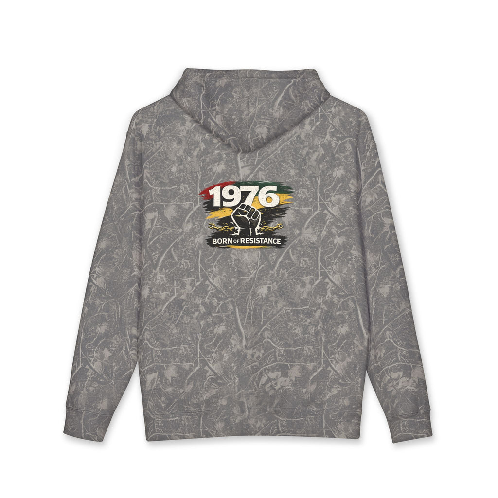 1976 Born to Resist Hoodie – Retro Fist Graphic Sweatshirt