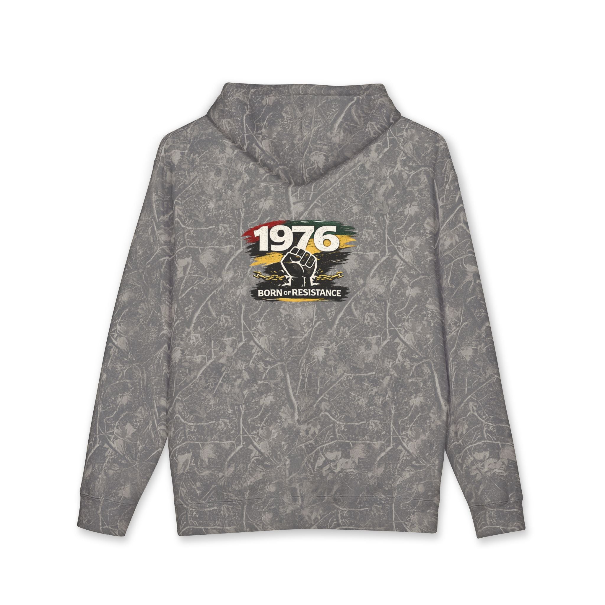 1976 Born to Resist Hoodie – Retro Fist Graphic Sweatshirt