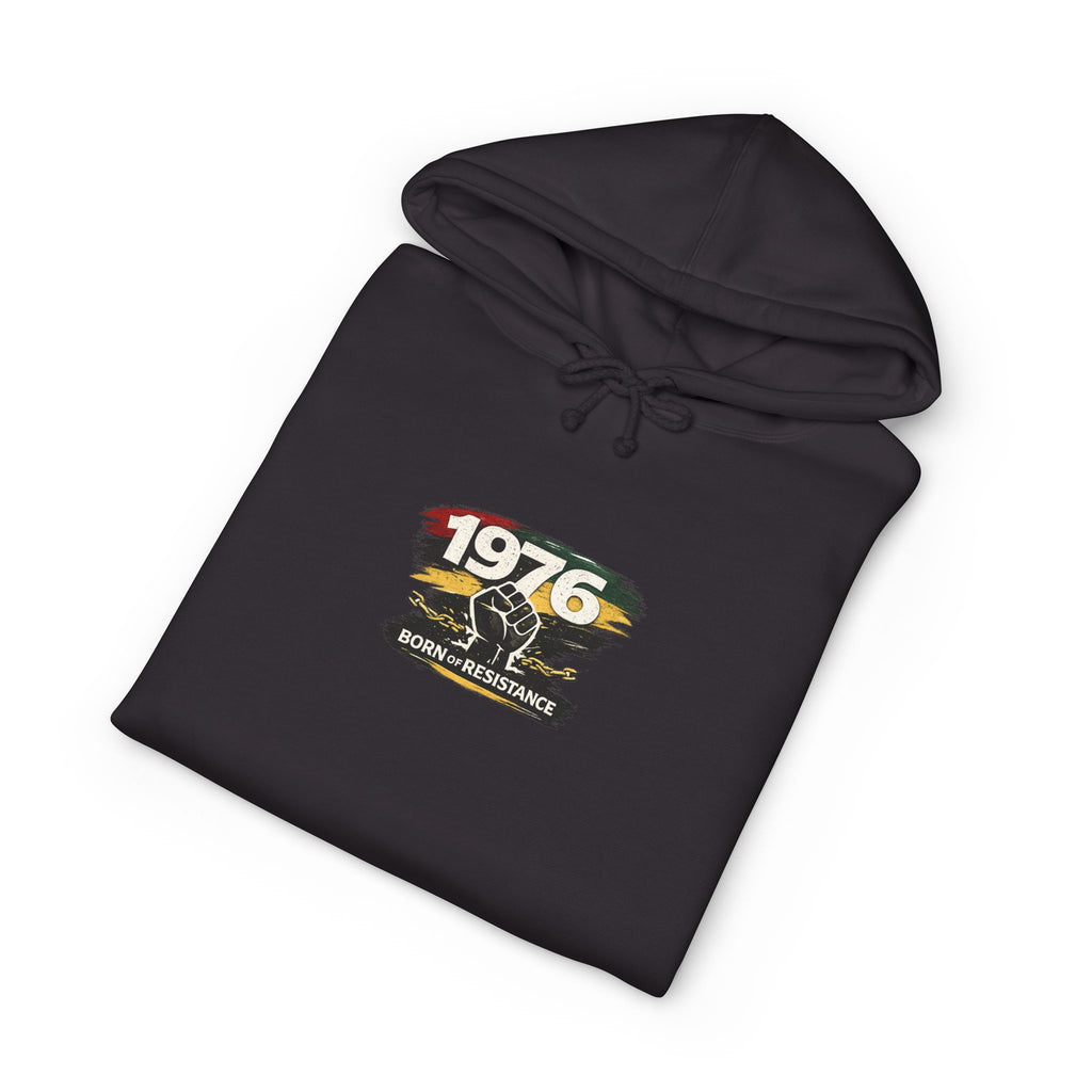 1976 Born to Resist Hoodie – Retro Fist Graphic Sweatshirt