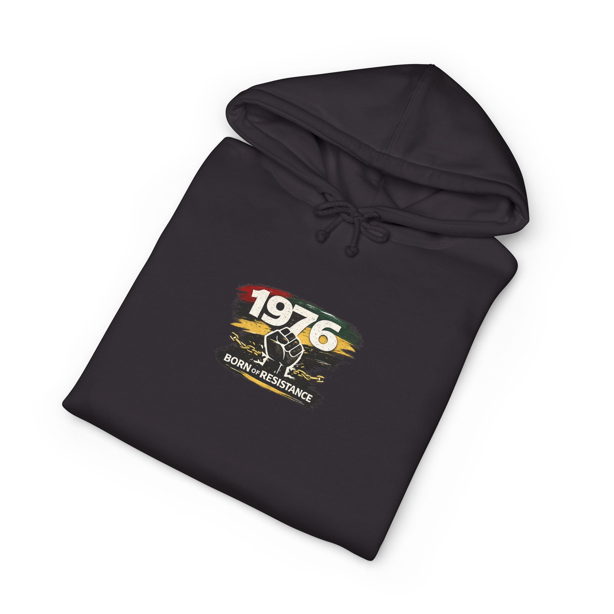 1976 Born to Resist Hoodie – Retro Fist Graphic Sweatshirt