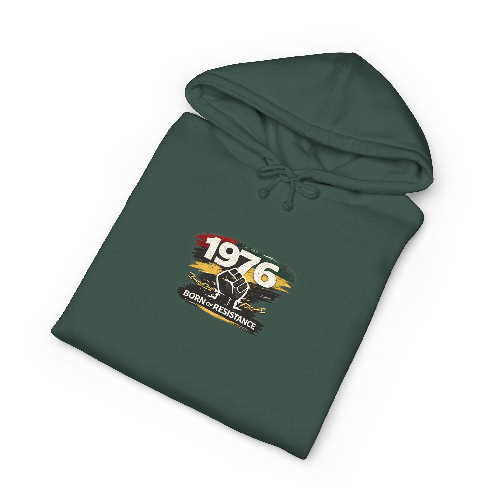 1976 Born to Resist Hoodie – Retro Fist Graphic Sweatshirt