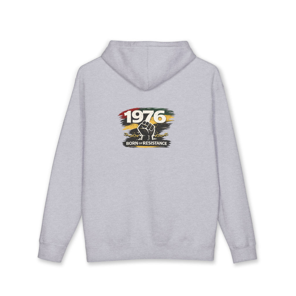 1976 Born to Resist Hoodie – Retro Fist Graphic Sweatshirt
