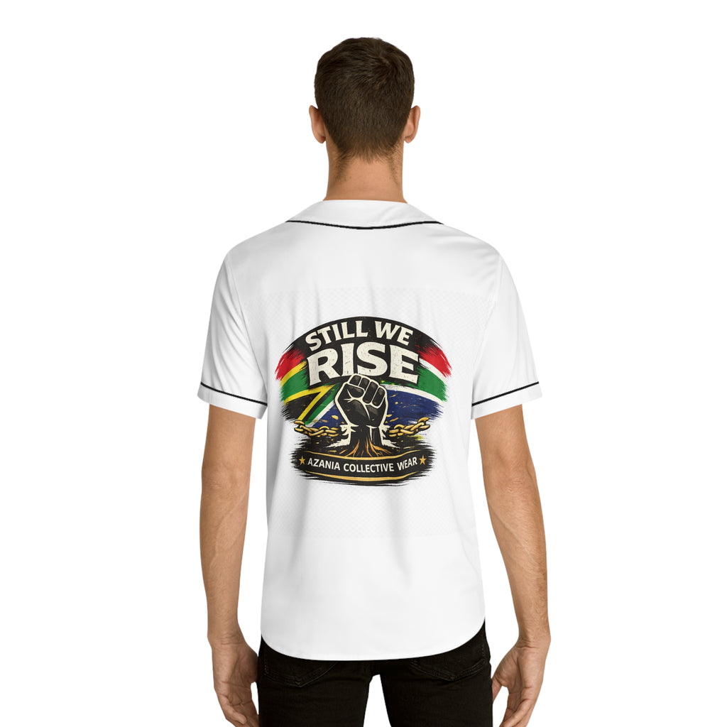 Still We Rise Baseball Jersey — Black Power Fist South Africa Pride