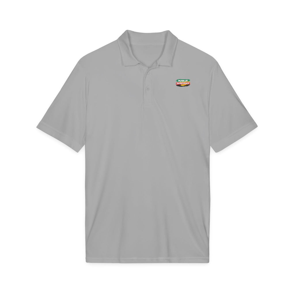 White Polo Shirt with Colorful Sandwich Logo - Embroidered Casual Work Polo