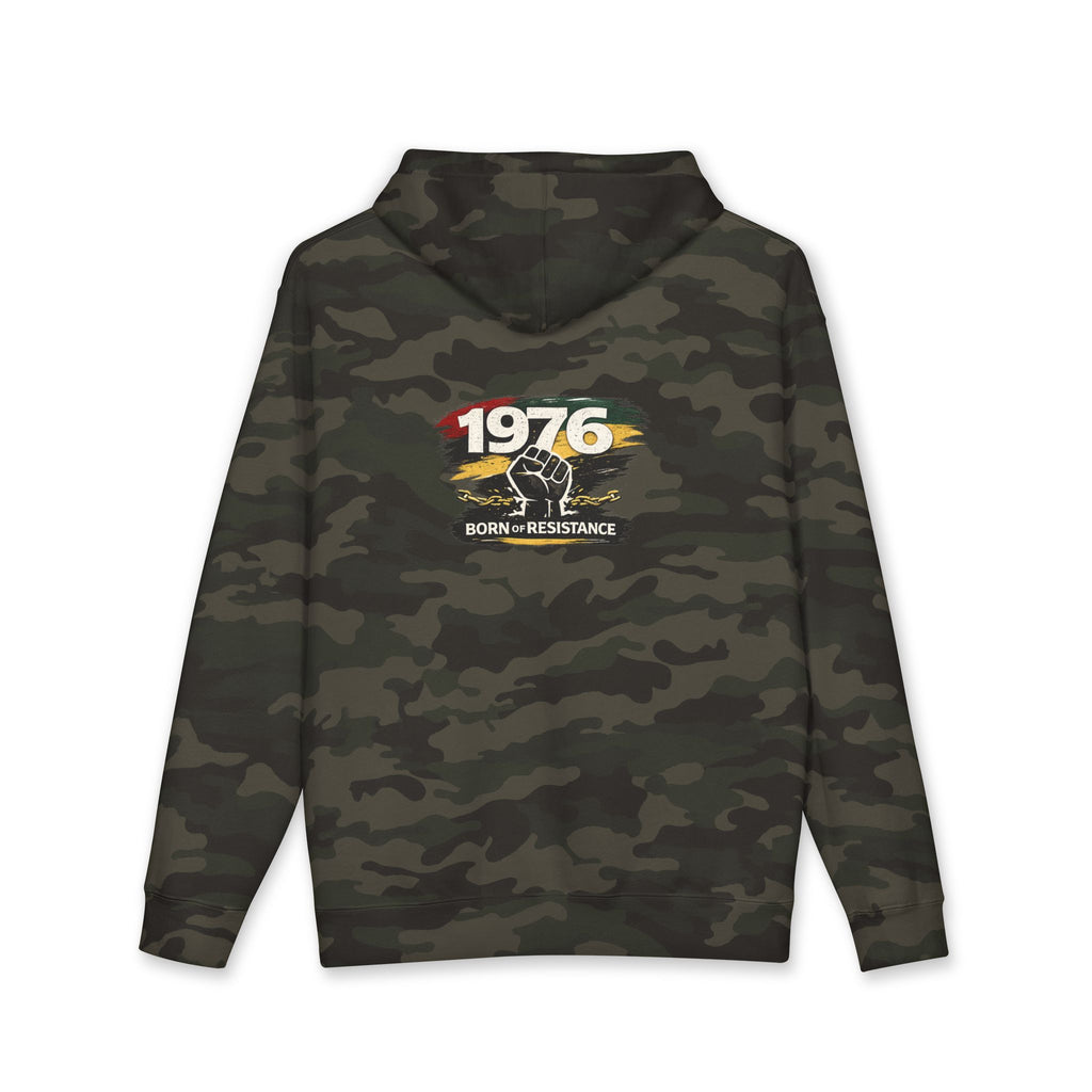 1976 Born to Resist Hoodie – Retro Fist Graphic Sweatshirt