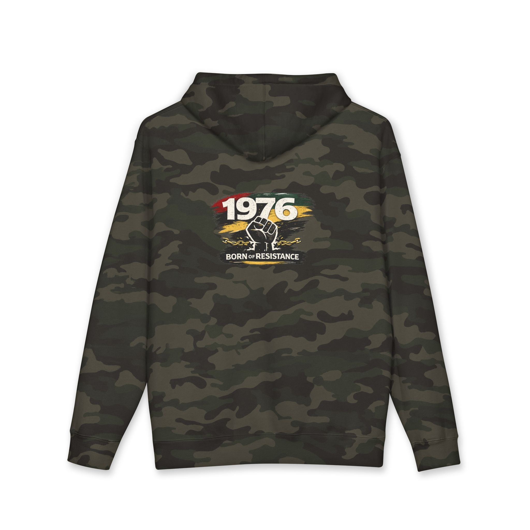 1976 Born to Resist Hoodie – Retro Fist Graphic Sweatshirt