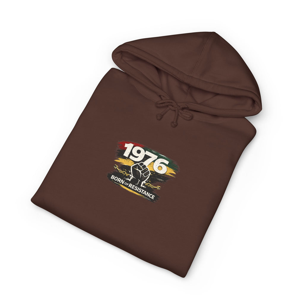 1976 Born to Resist Hoodie – Retro Fist Graphic Sweatshirt