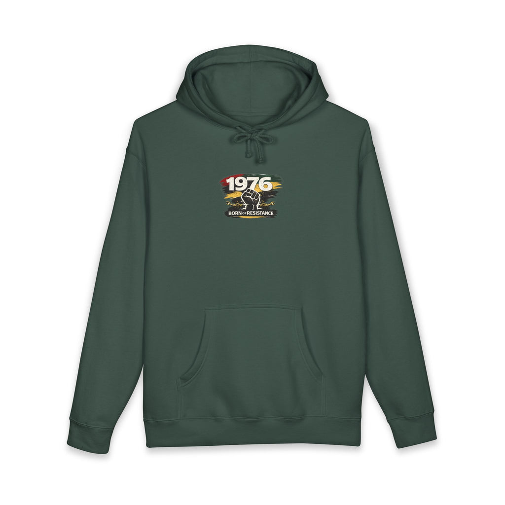 1976 Born to Resist Hoodie – Retro Fist Graphic Sweatshirt