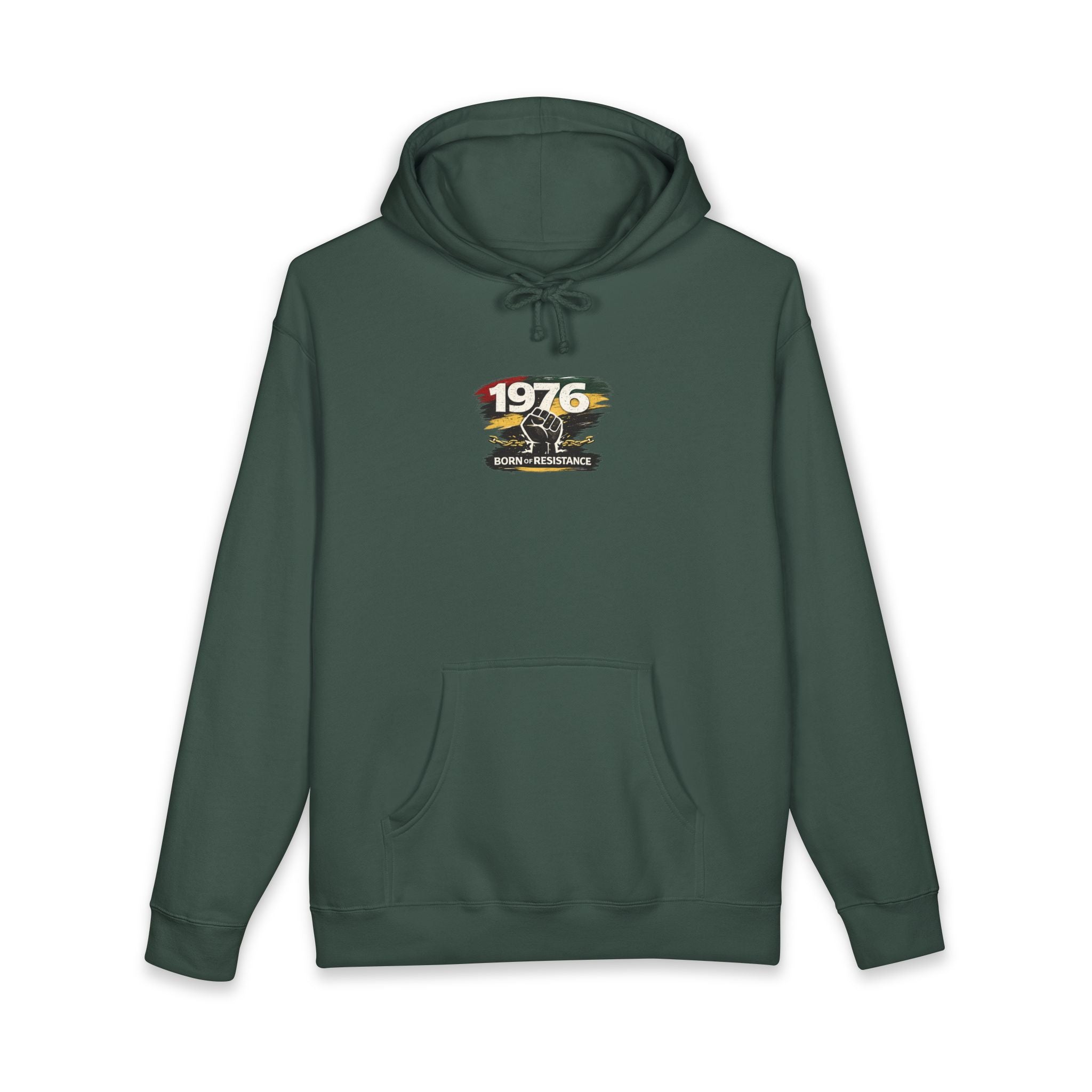 1976 Born to Resist Hoodie – Retro Fist Graphic Sweatshirt