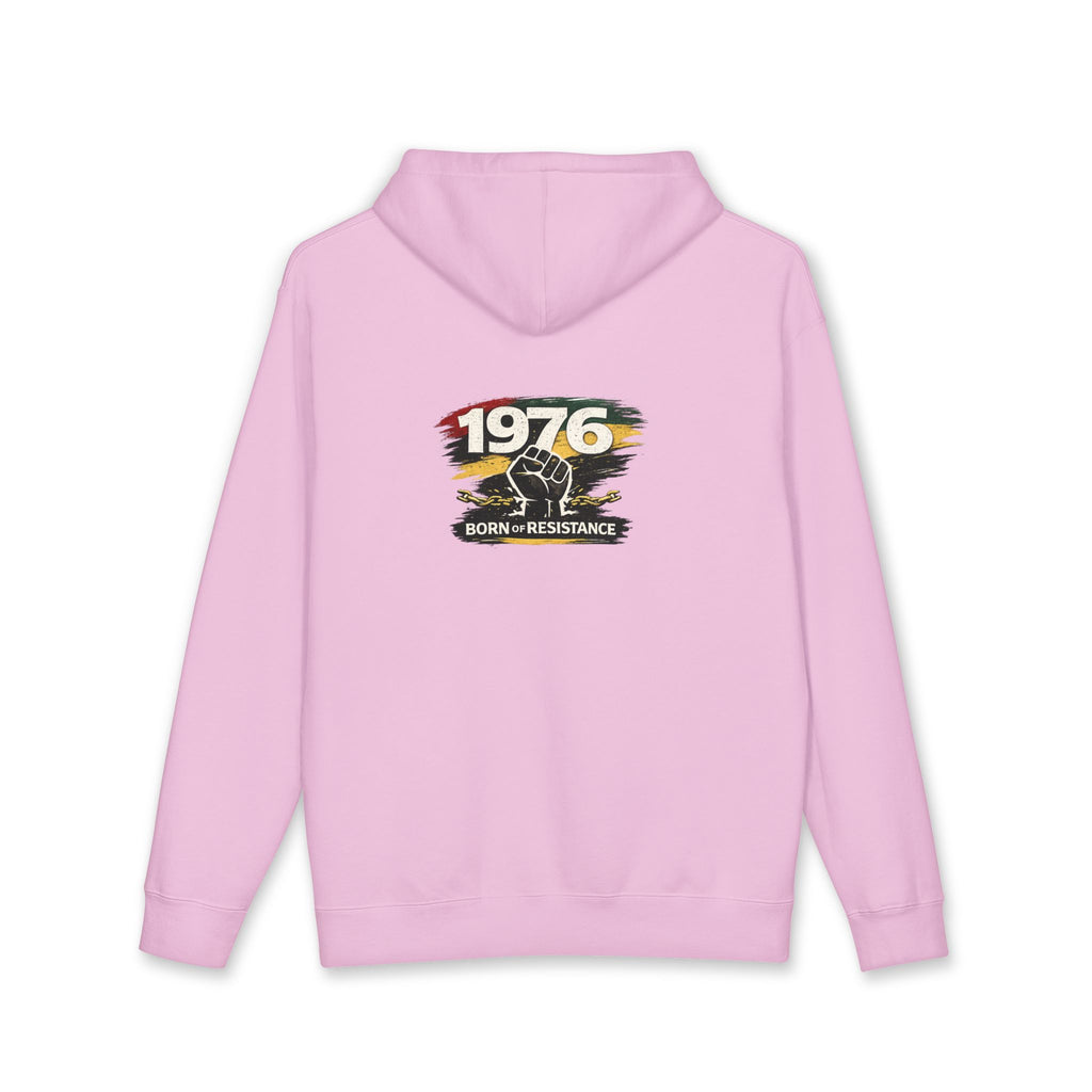 1976 Born to Resist Hoodie – Retro Fist Graphic Sweatshirt