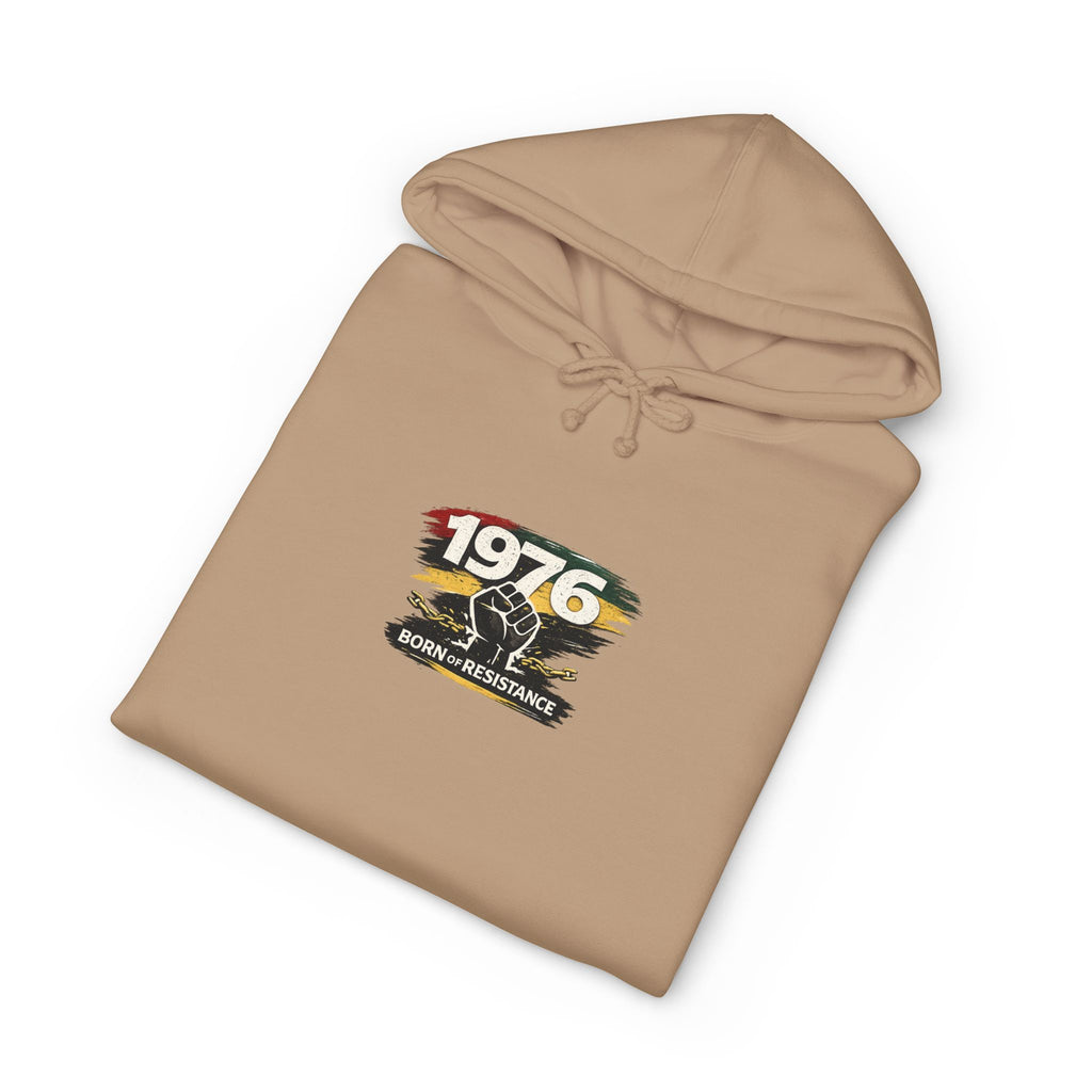 1976 Born to Resist Hoodie – Retro Fist Graphic Sweatshirt